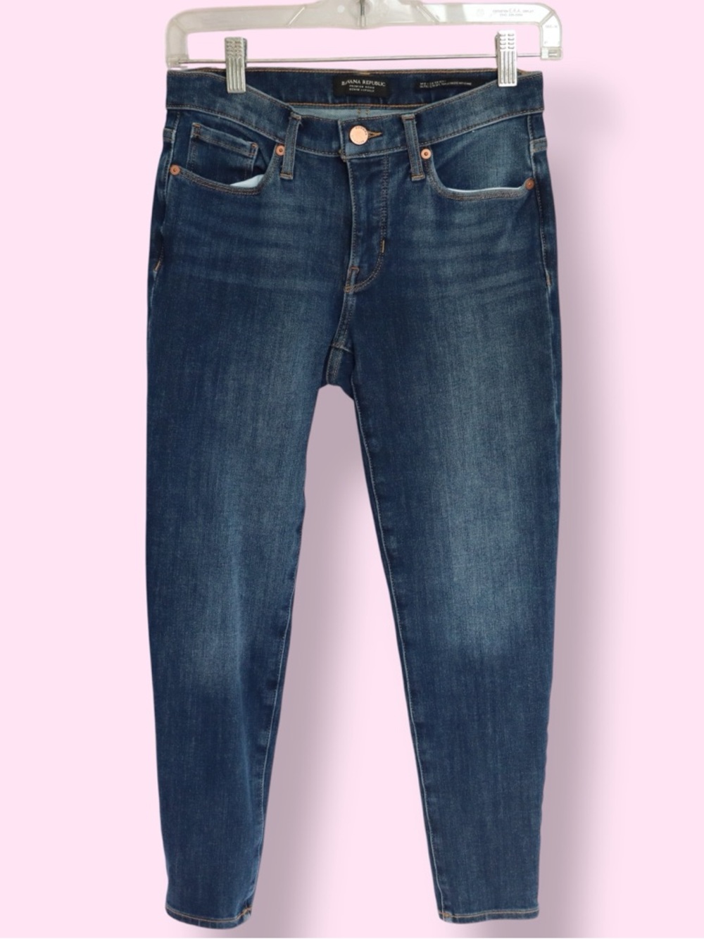 Banana Republic Jeans Size 26P Petite Dark Wash Skinny Denim Mid Rise
